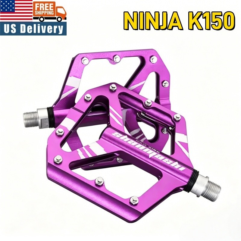 SHANMASHI Bike Pedals 9/16″ Road Bike MTB Aluminum Alloy Single Bearing Pedals