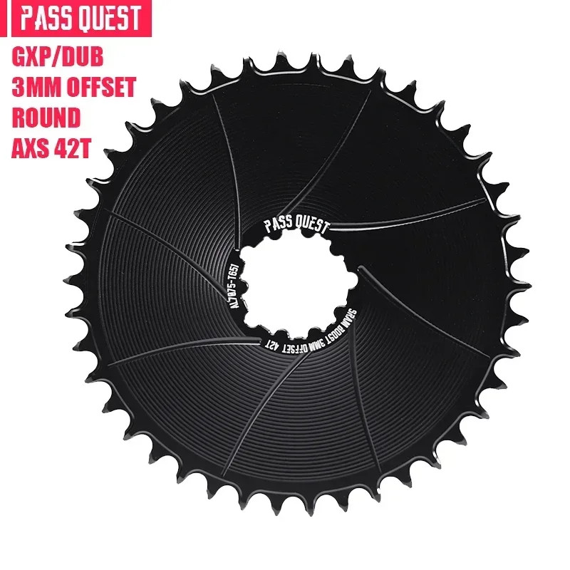 3mm Offest Narrow Wide Chainring for Direct Mount Crank Gravel Bike Chain 36-54T