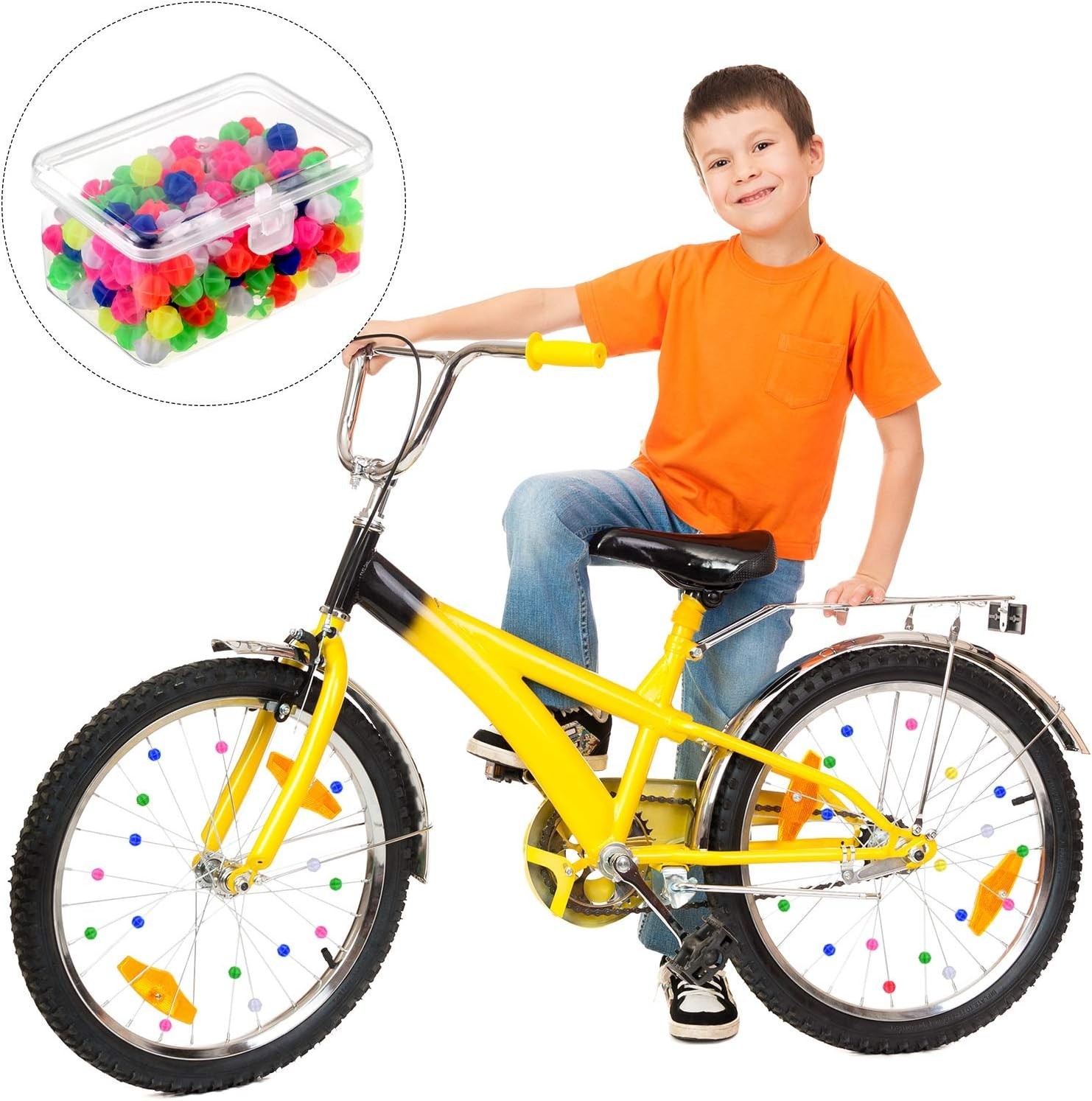 Durable Assorted Bicycle Spoke Beads with Storage Box – Fun and Easy Decoration