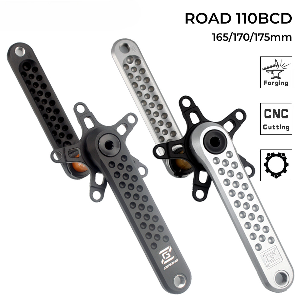 Road Bike Crankset Grave Hollow Crank 165/170/175mm 110BCD Bike Part 11/12 Speed