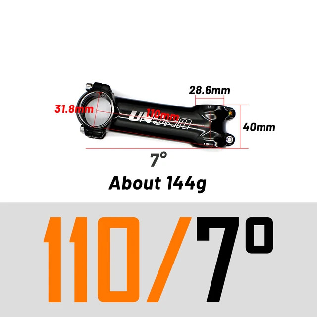 Road Bicycle Stem Ultralight 7 17 35 Degree MTB Stem Fork 28.6 31.8mm 60-130mm