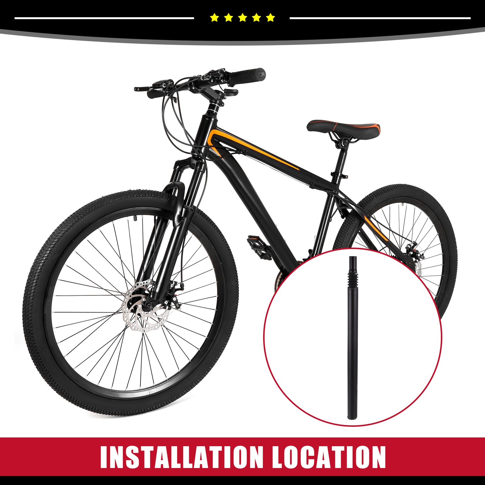 Universal Piece of 1 Aluminum Alloy, Iron MTB Mountain Bike Seat Post 31.8x500mm