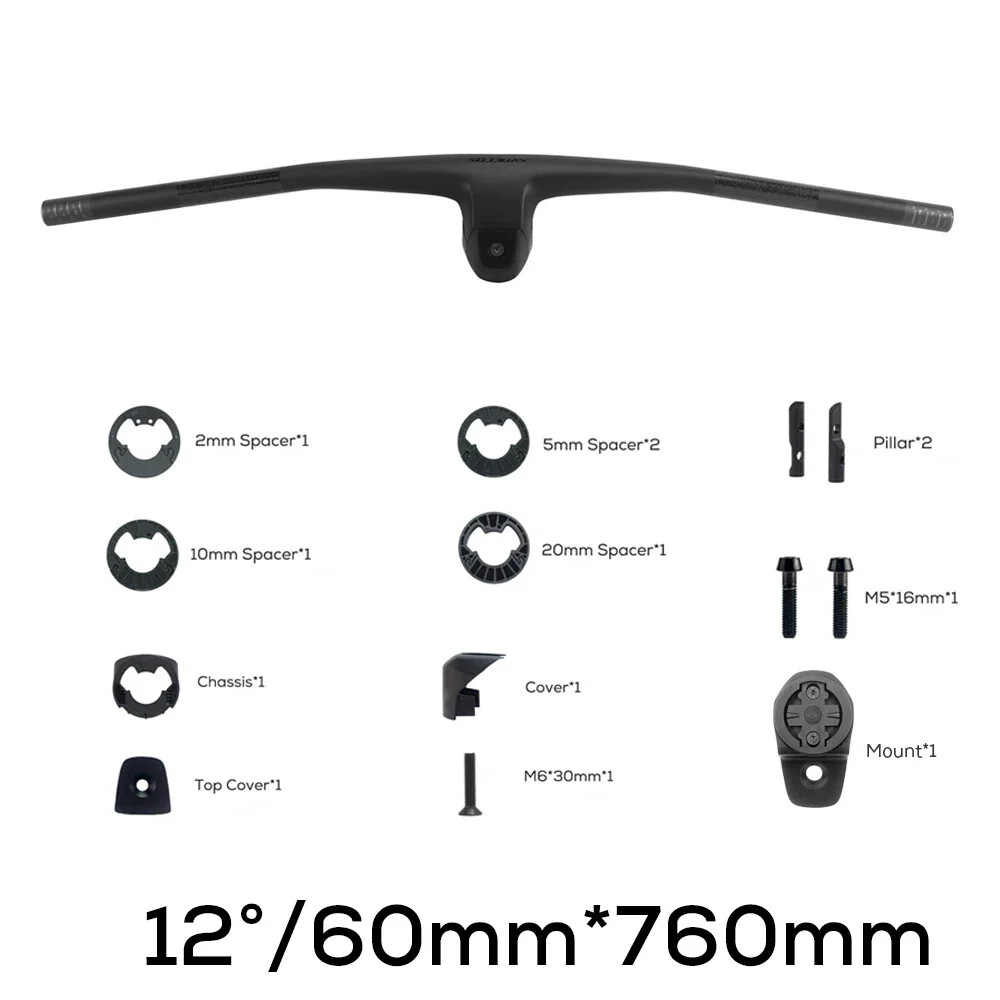 FRASER IC SL XC -9/14degrees Full Carbon Fiber Integrated Cockpit MTB Handlebar