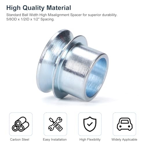 PCS High Misalignment Spacer Heims,Rod End,Ends Heim Joint 5/8″ to 1/2″ 4
