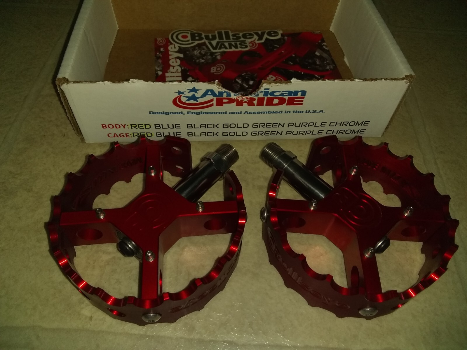 BULLSEYE 🎯 bmx limited pedals eleate red se bikes jmc profile redline GT