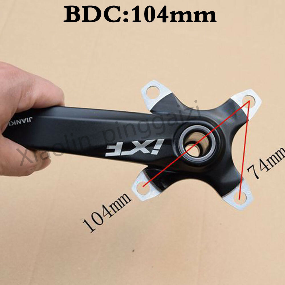 IXF MTB Bike Crankset BCD 104/64mm 24/32/42T Sprocket 3x10S Triple Speed with BB