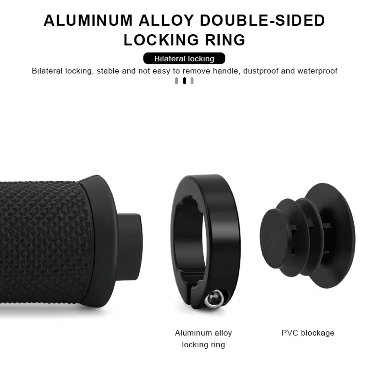 RIDERACE Bicycle Handlebar Grips Lock on MTB Mountain Bike Handle Bar Cover