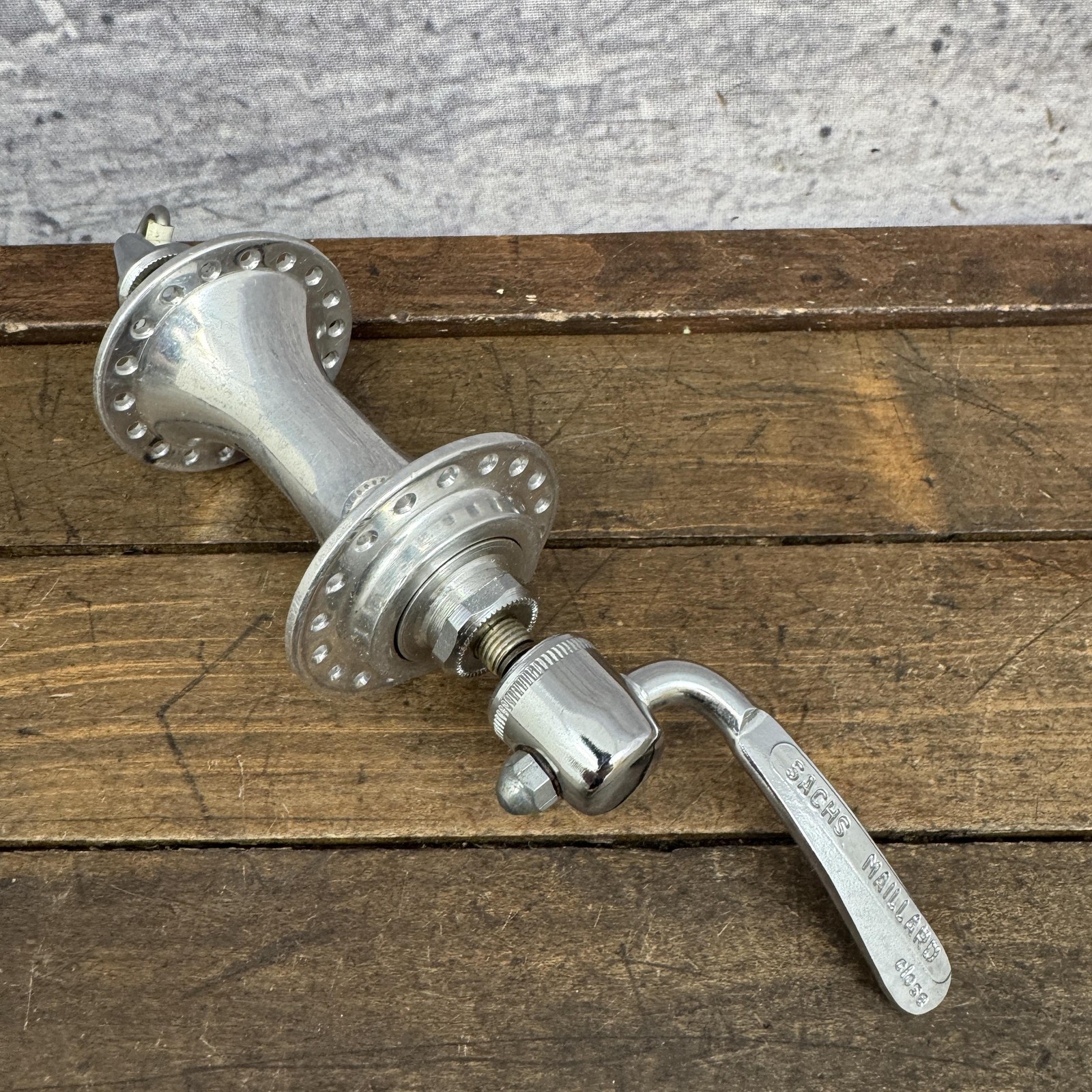 Vintage Sachs Maillard New Success Front Hub 36H 100mm QR Silver Road Bike