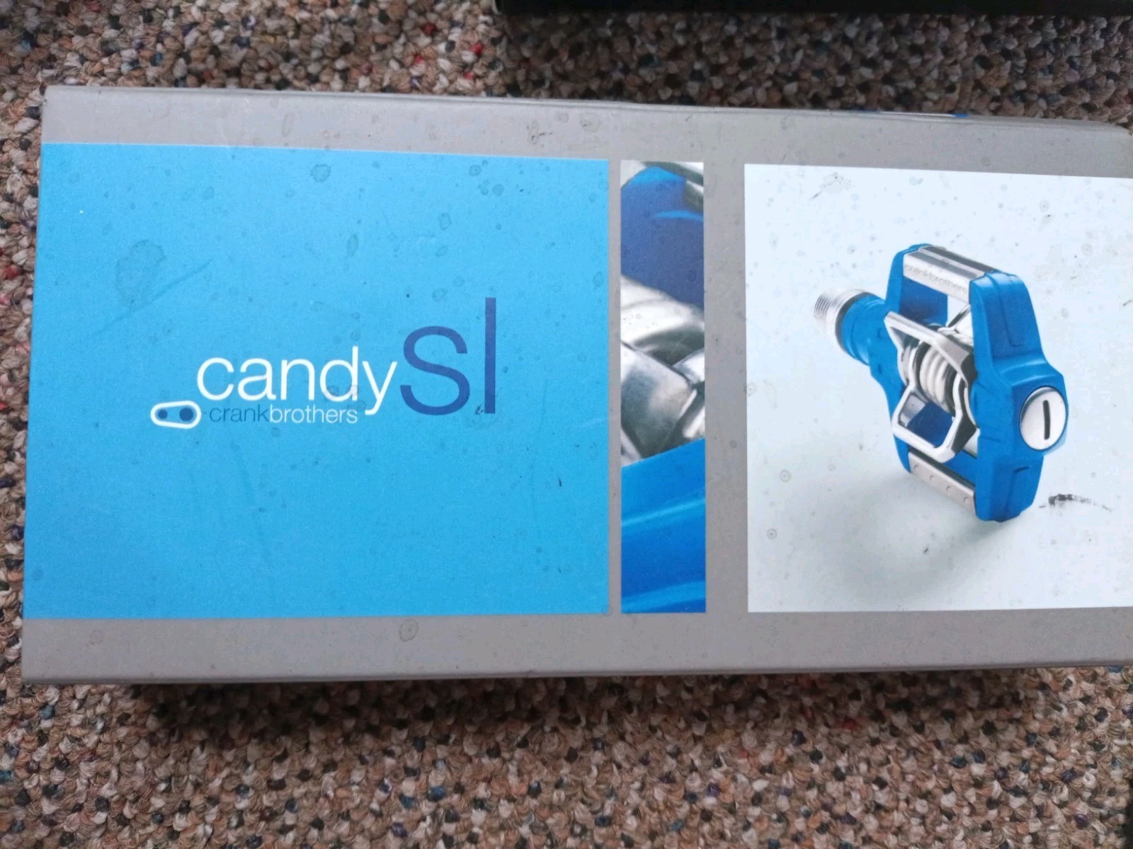 Crank Brothers Candy SL Clipless MTB Pedals Blue 9/16 in Box Used Cleats