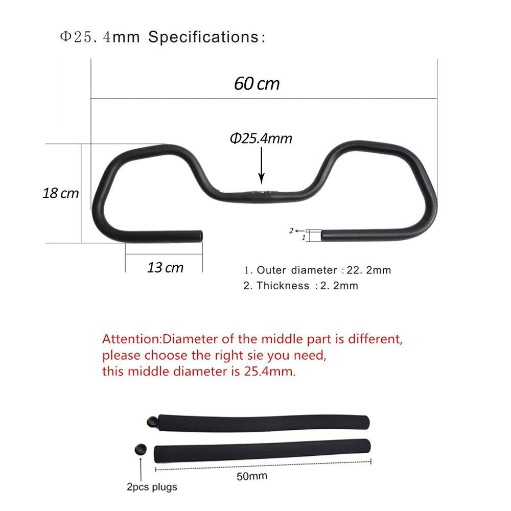 Trekking Cycling Mountain Bike Road Bicycle Butterfly Handlebar With Sponge (…