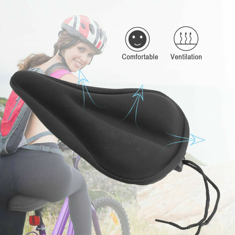 Bicycle Silicone 3D Gel Saddle Seat Cover Comfort Pad Padded Soft Cushion New