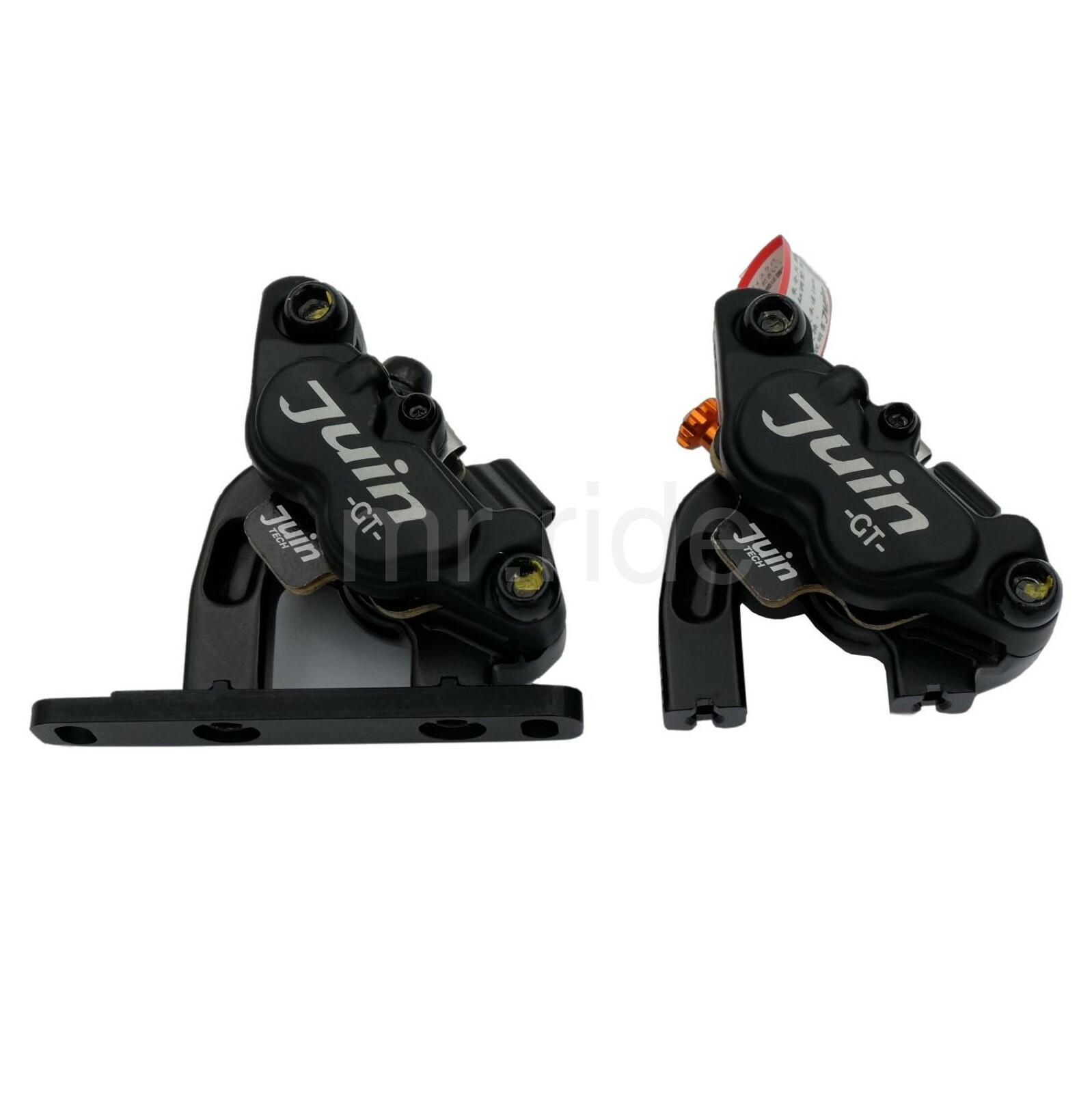 JUIN GT-F 4 Piston F-Mount Light Hydraulic Disc Brake Caliper set Black/Red/Gray