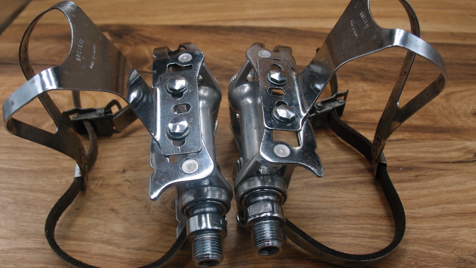 flat platform pedals Spidel Maillard made in France 1982 road bike 9/16 in