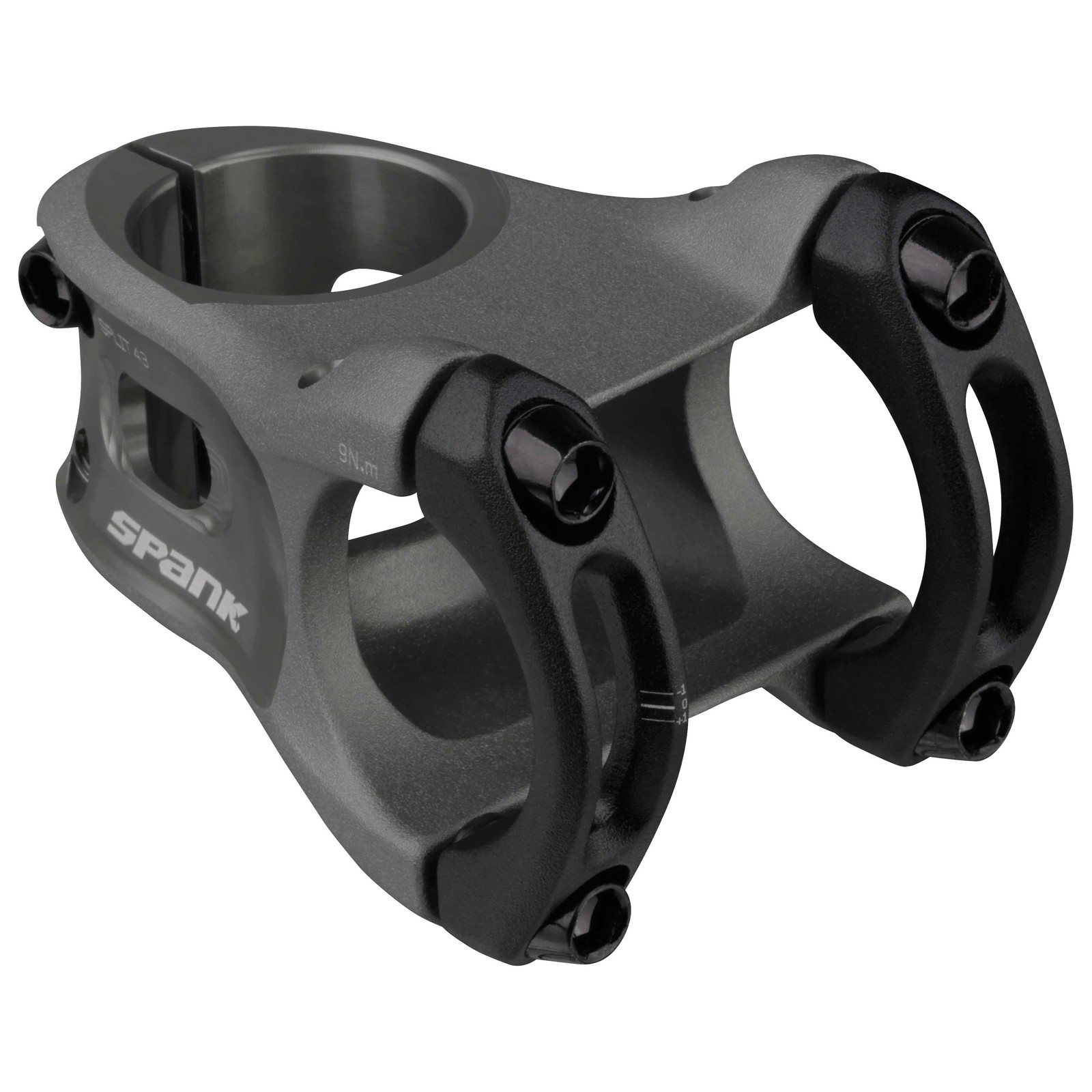 SPANK SPLIT Stem 43mm Gun Metal Aluminum | Highly Weight-Optimized Single Crown