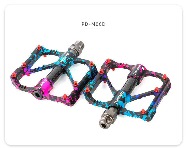 PROMEND Camouflage Non-slip Aluminium Alloy Carbon Tube 3 Bearings Bicycle Pedal
