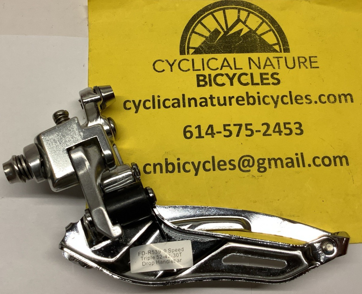 Shimano microshift FD-R539 braze-on bottom pull triple 9spd front derailleur