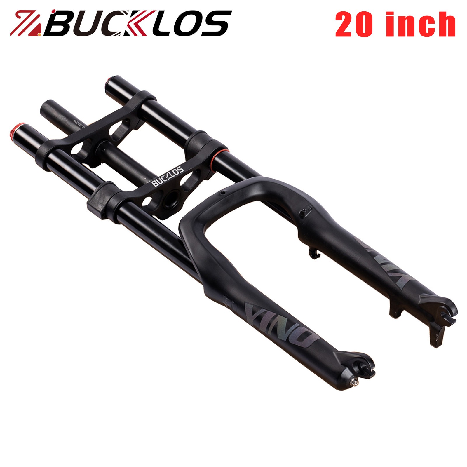 BUCKLOS YINO20 20” Suspension Air Fork 180mm Travel Snow E-MTB Bike 4.0 Fat Tire