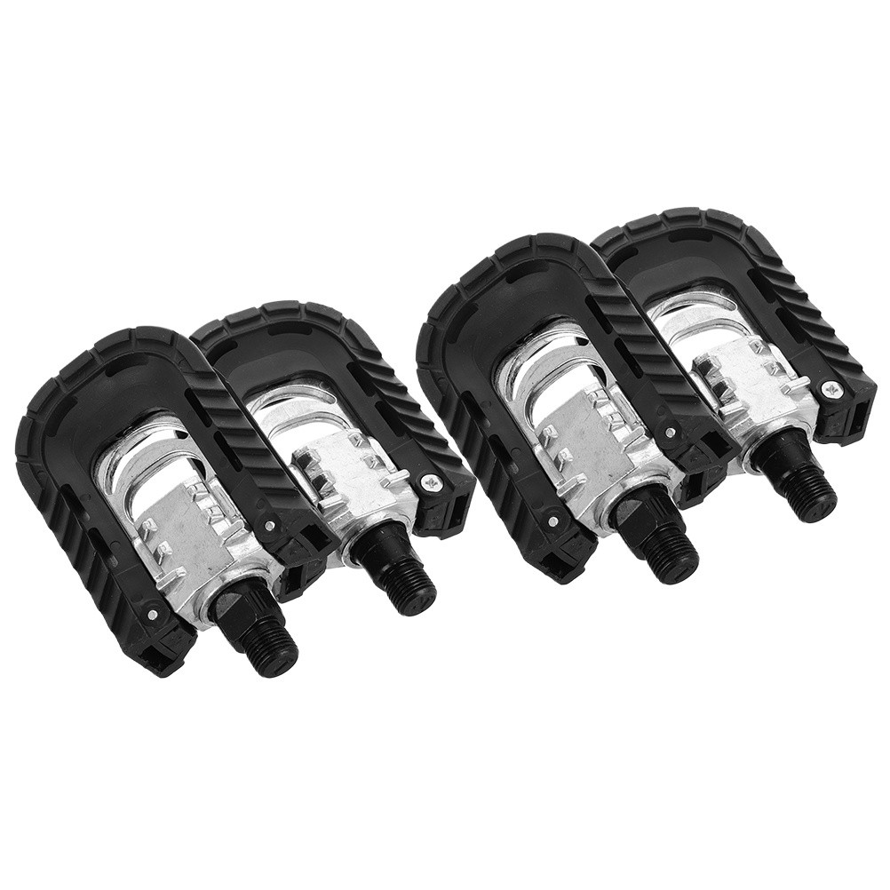 2 Pairs Folding Mountain Bike Pedals Aluminum Alloy Platform Bicycle Flat
