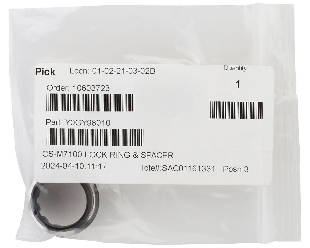Shimano SLX CS-M7100 Cassette Lock Ring and Spacer (Black) (Micro Spline)