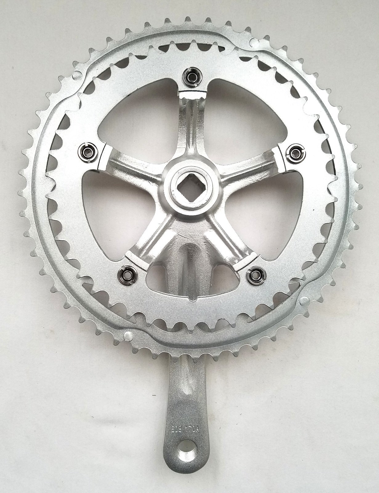 Aluminum 7/8s Road Crankset 52/42t Silver 170mm