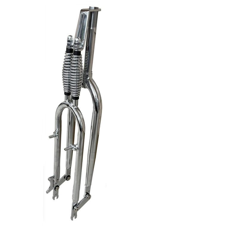 CDHPOWER 26″ Springer Fork 1″ Threaded Bicycle Fork Dual Spring Classical Fork