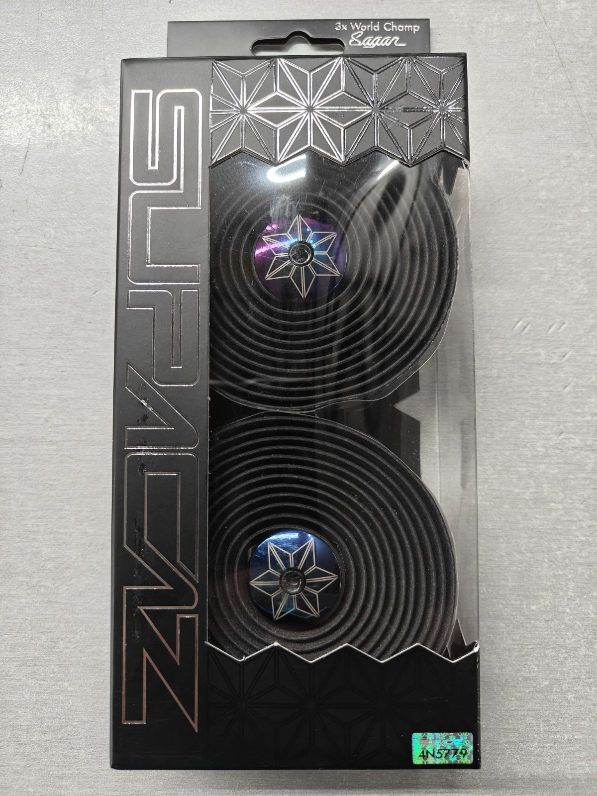 Supacaz Super Sticky Kush Tape – Galaxy Oil Slick wAnodized Plugs