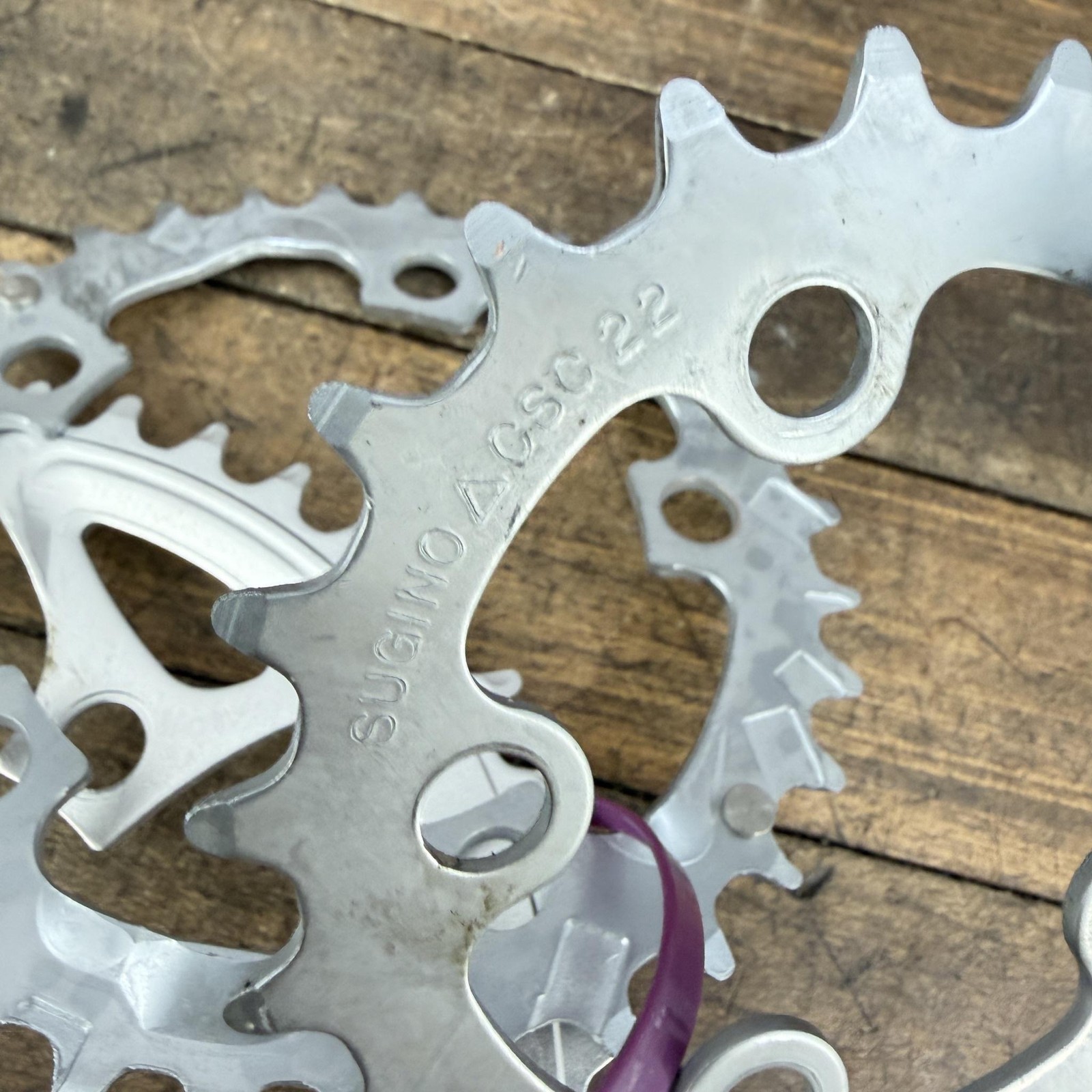 Vintage Sugino CSP3 CSS III Chainring Set NOS 42/32/22T 94 BCD 5-Arm 90s MTB