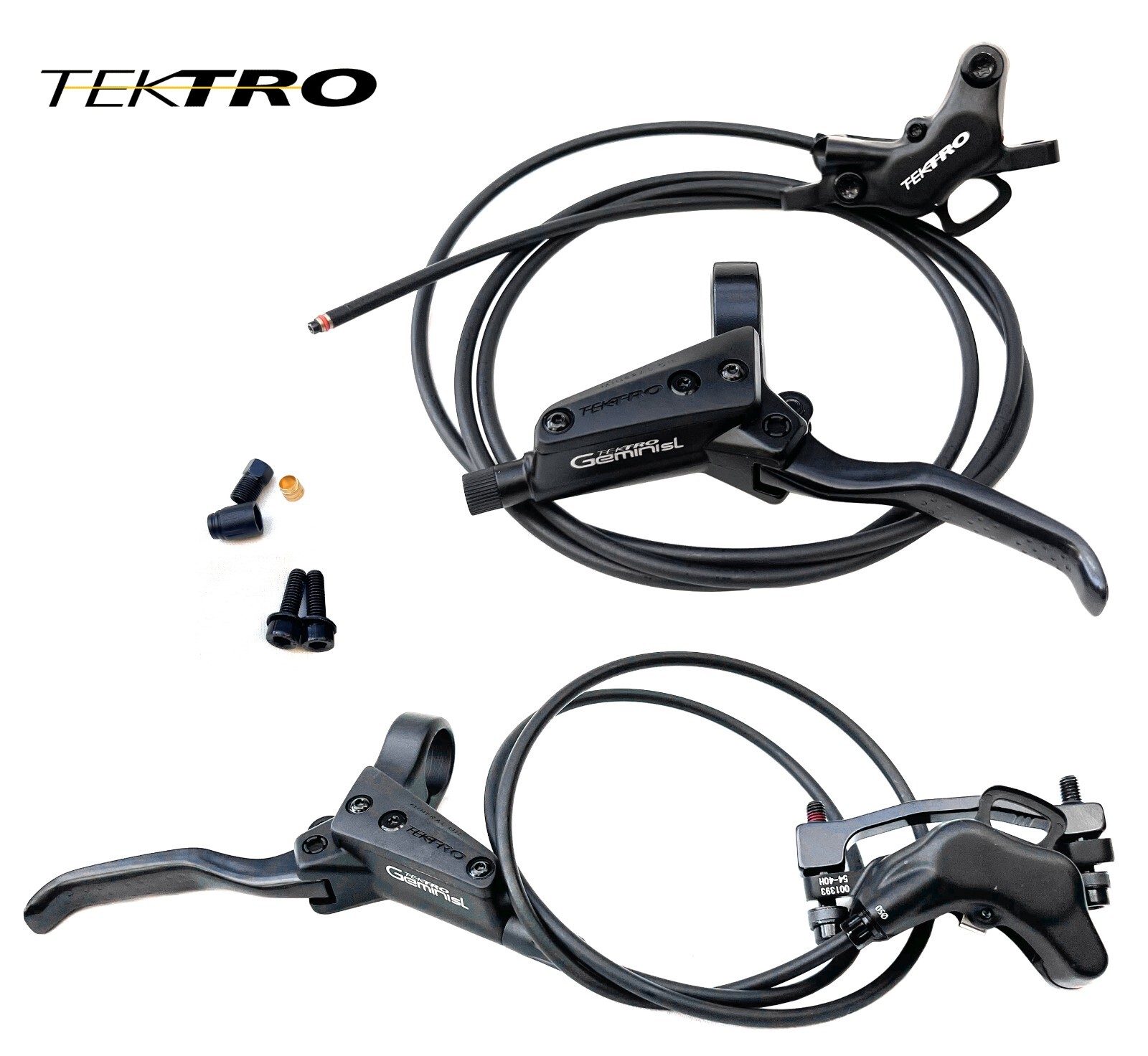 TEKTRO Gemini SL 4 piston bicycle Bike Hydraulic Disc Brake MTB Disc Brake Set
