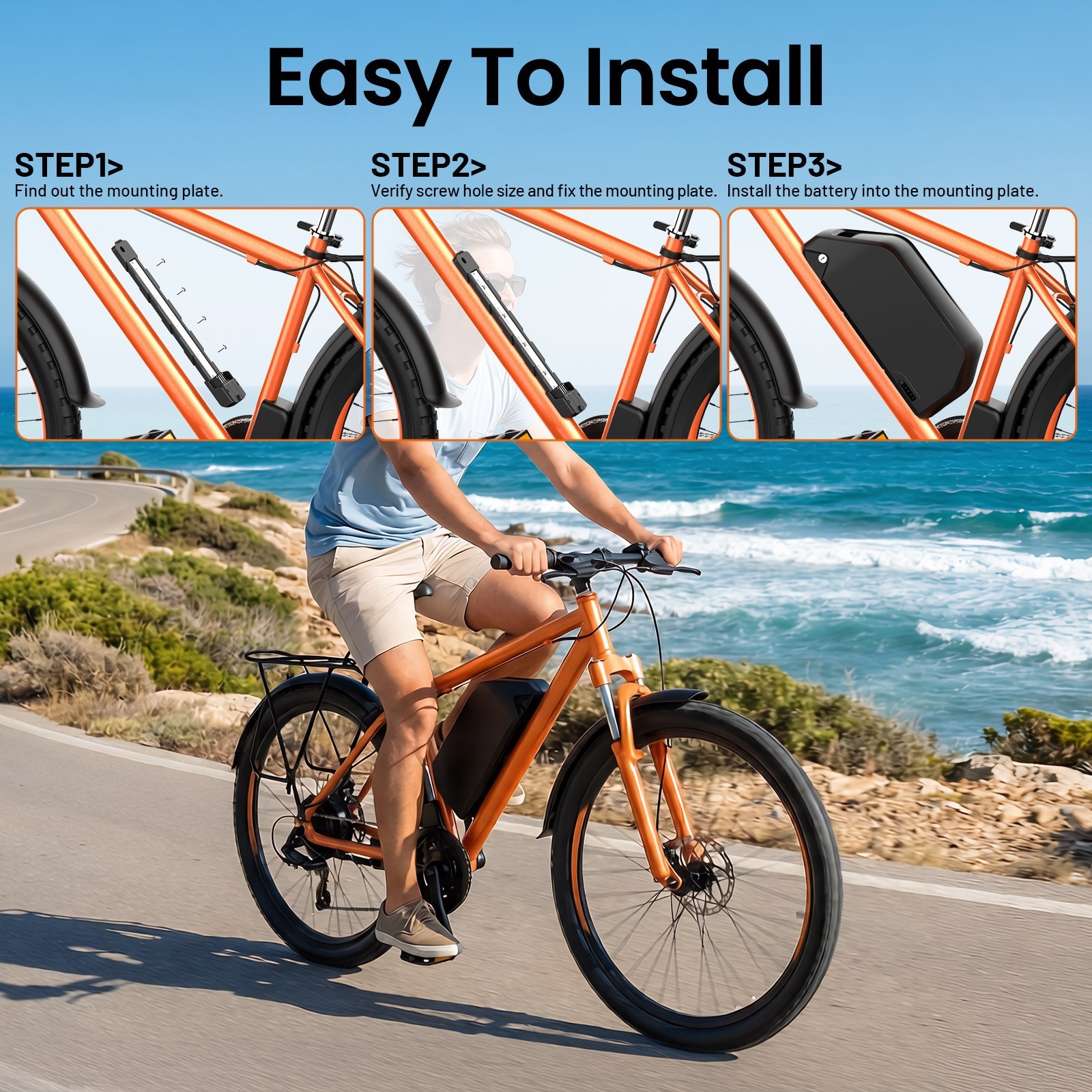 Li-ion Ebike battery 48V 52V 60V 20Ah 25Ah (0~2000W) for Electric Bicycle Bafang