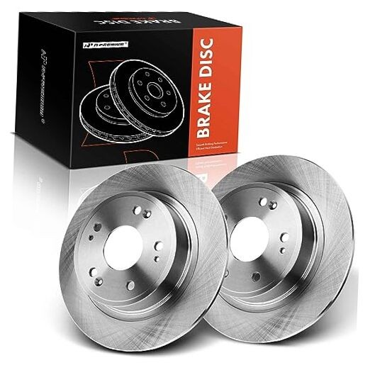 11.10 inch (282mm) Rear Solid Disc Brake Rotors Compatible with Select Honda