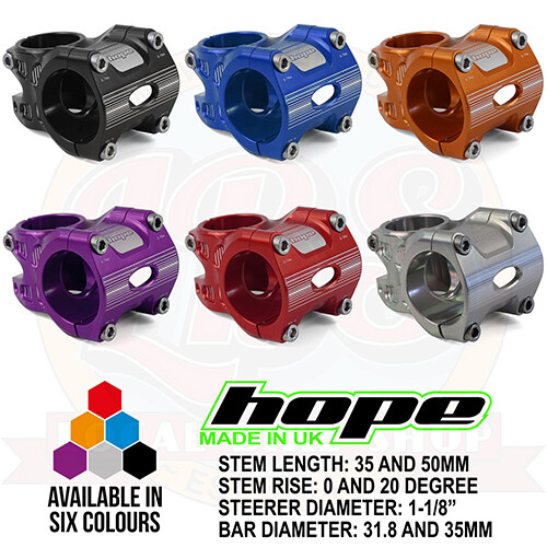 Hope AM Stem 1-1/8″ Steerer – All colors and options – Brand New