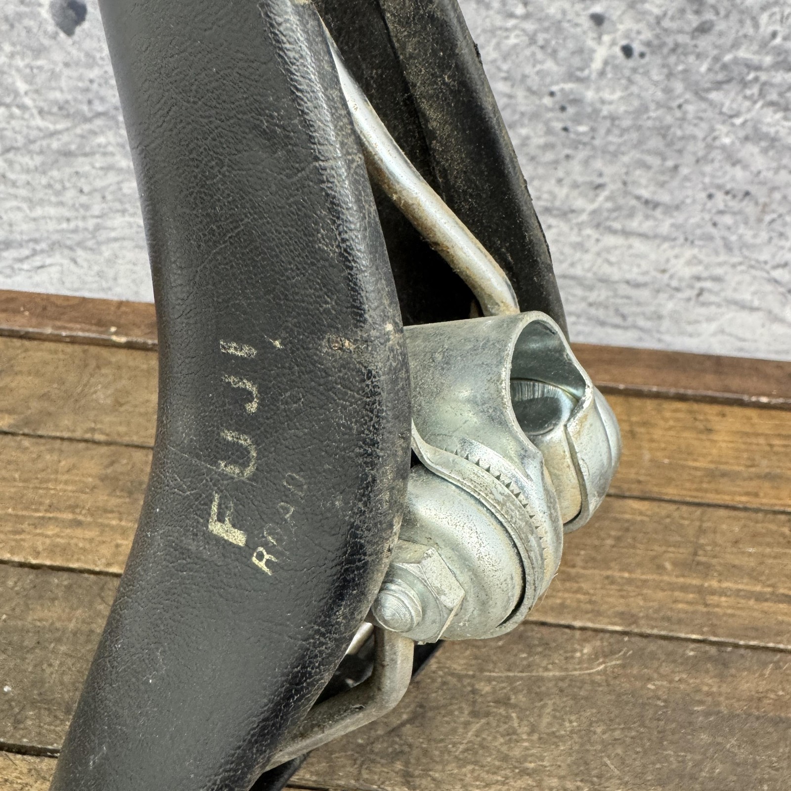 Vintage Fuji Road Look Bicycle Saddle Seat Black Road Racing Bike 70s 80s