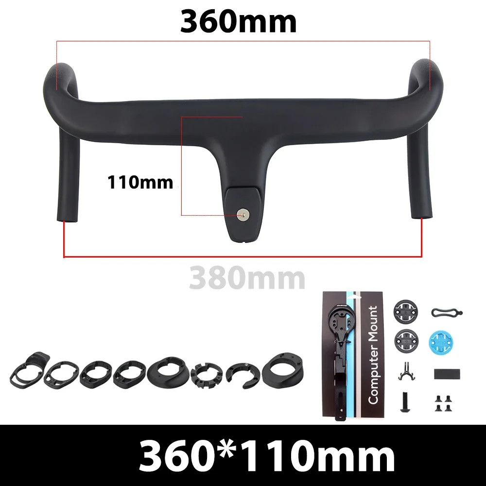 Carbon Fiber Internal Routing Integrated Road Bicycle HandleBar -10 Degree