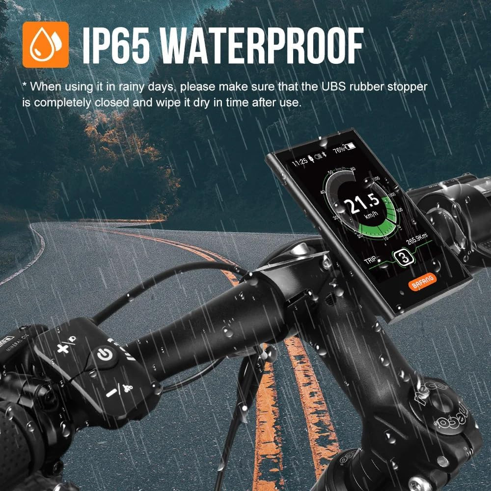 BAFANG 3.5In Ebike Display DPC181 for BBS01 02 HD G340 Mid Motor 0-5 Pedal Assis
