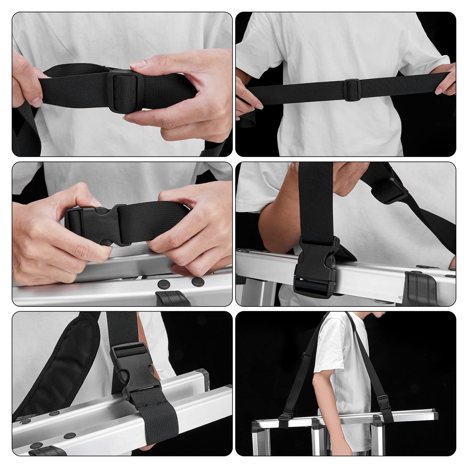 Kick Scooter Straps, Adjustable Carrying Strap Non-Slip Shoulder Pad, Compatible