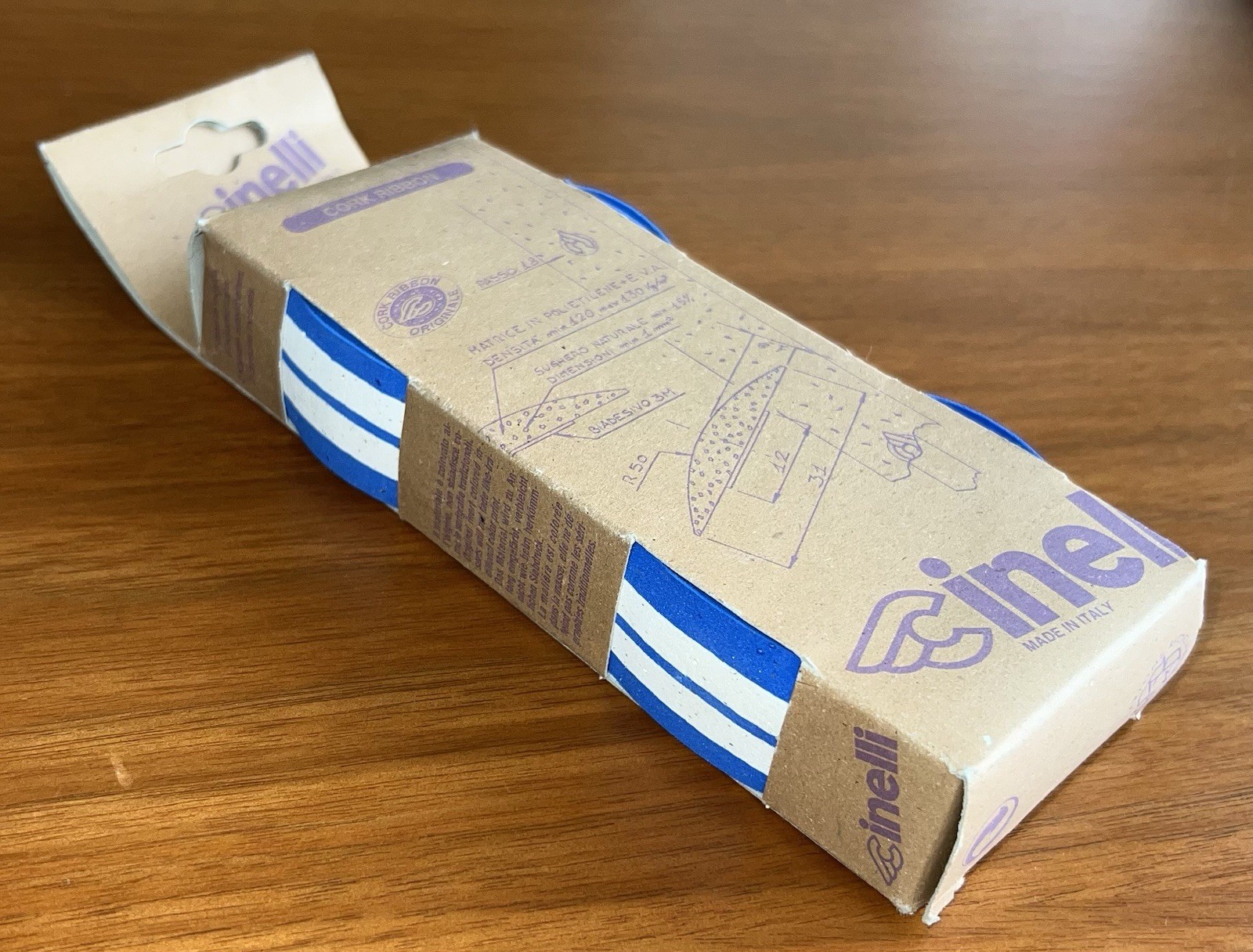 NEW! Cinelli Cork Ribbon Original Handlebar Tape – Road Bike – Blue/White – NOS