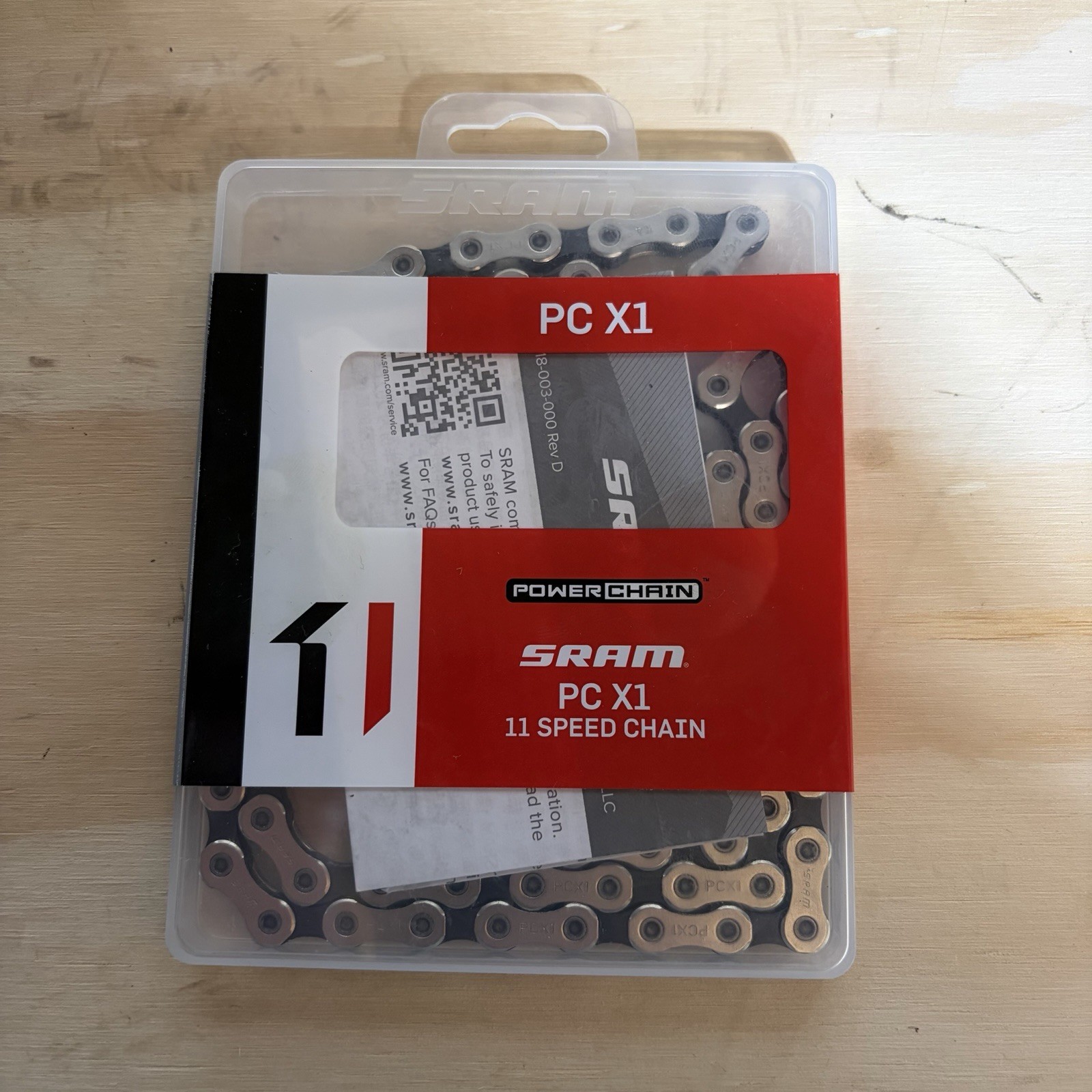 SRAM PC-X1 Chain – 11-Speed, 118 Links, Silver/Black