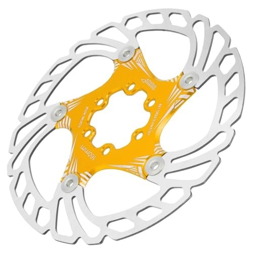 160mm Floating Bike Disc Brake Rotors – Stainless Steel & Aluminum Alloy Gold