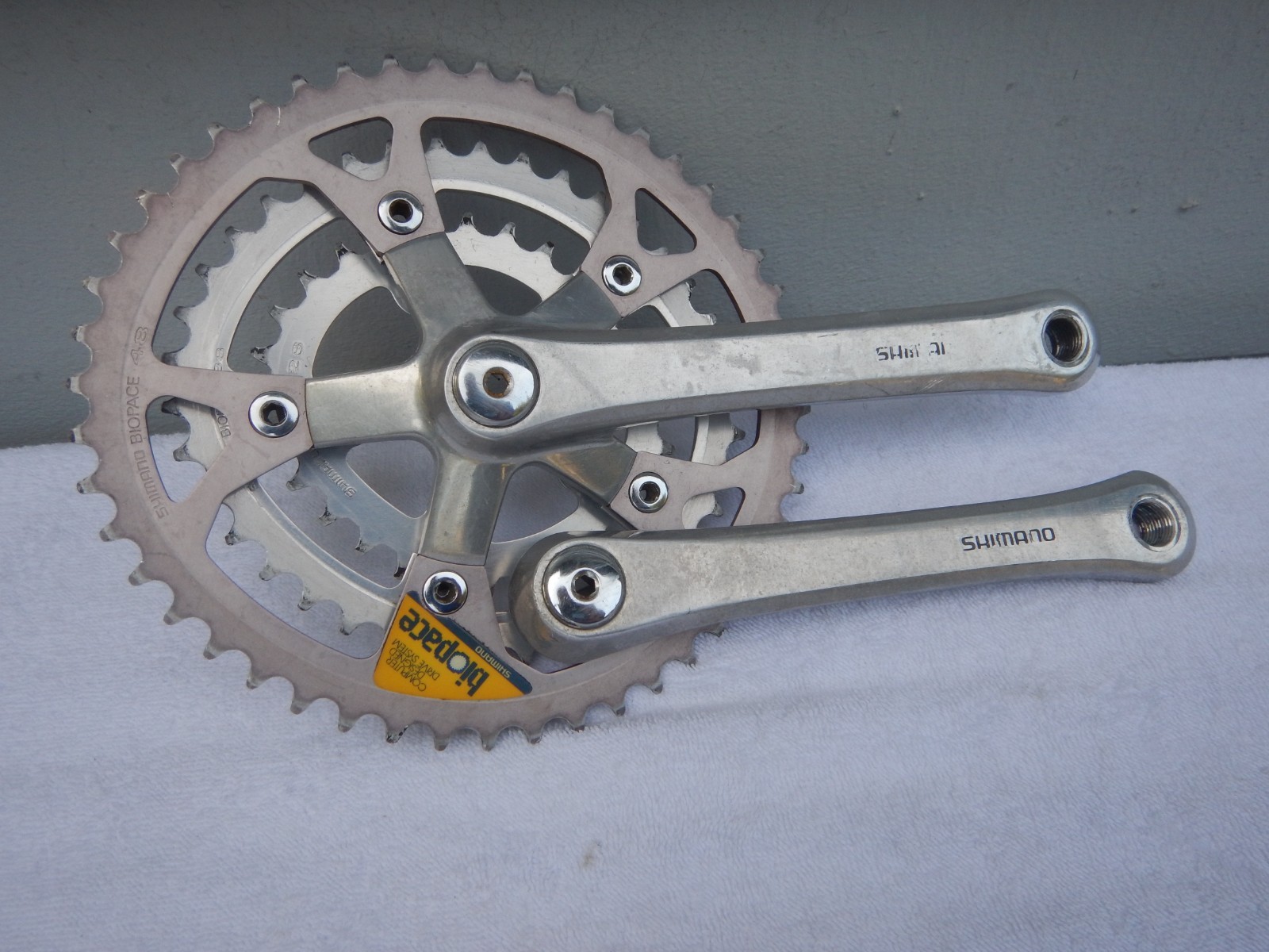 Shimano FC-B124 Biopace Triple Mountain Bike 175 Cranks Crankset Silver 110BCD