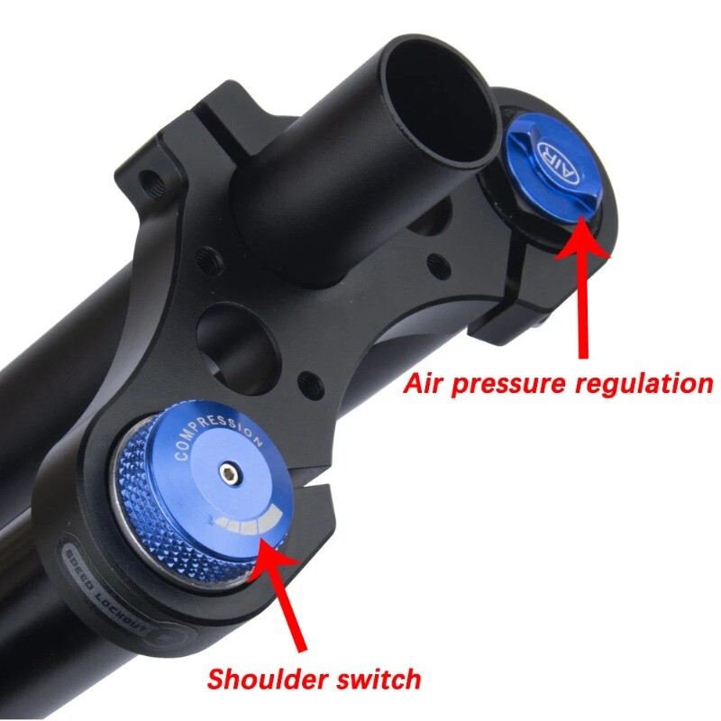 27.5 29in MTB Ebike Barrel Axle Air Pressure Suspension Fork Straight/Tapered