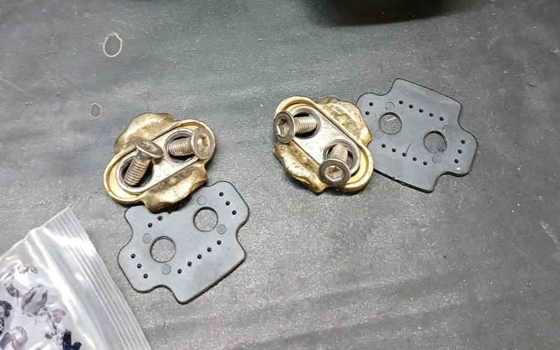 Crank Brothers Smarty Clipless MTB Gravel Pedals Rare White/Gold/Red w/Cleats