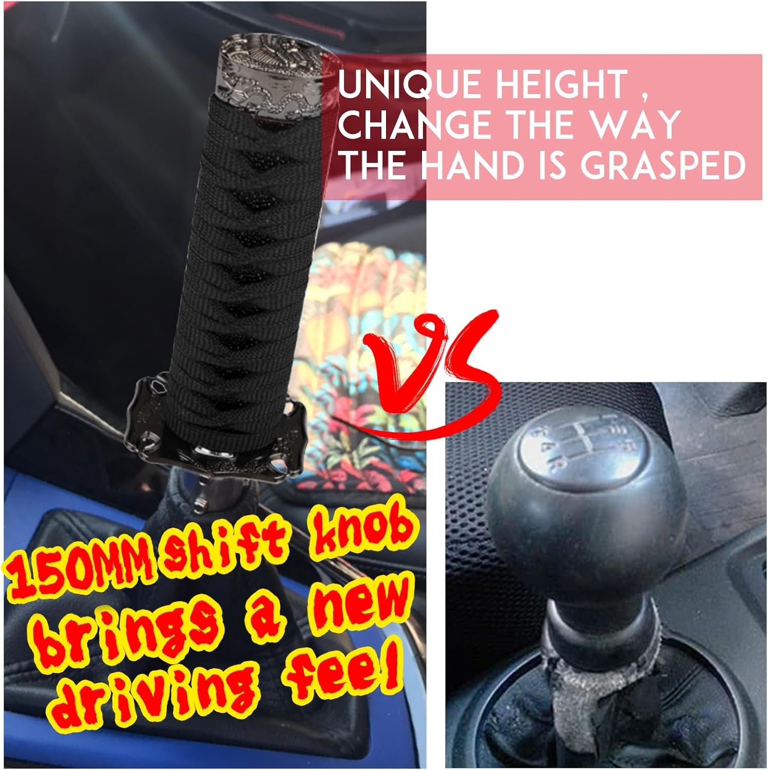 Katana Gear Shift Knob Samurai Sword Shifter Knob Universal Fit for Manual Cars