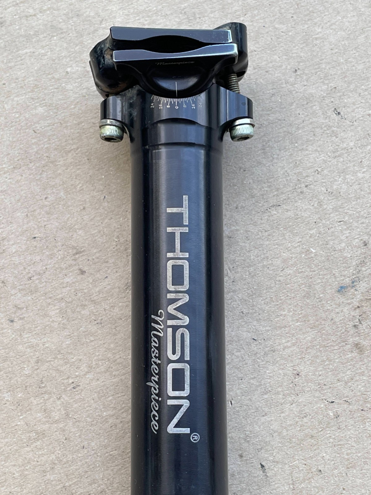 Black Thomson Masterpiece Seatpost SP-M107 31.6mm x 290mm (cut down from 350mm)