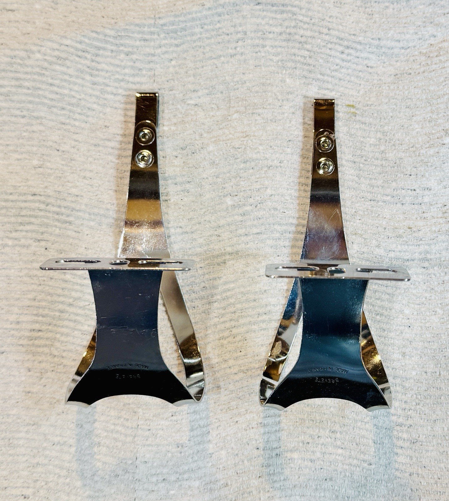 Vintage Christophe Steel Toe Clips, Large Chrome/Silver, Bike NOS New
