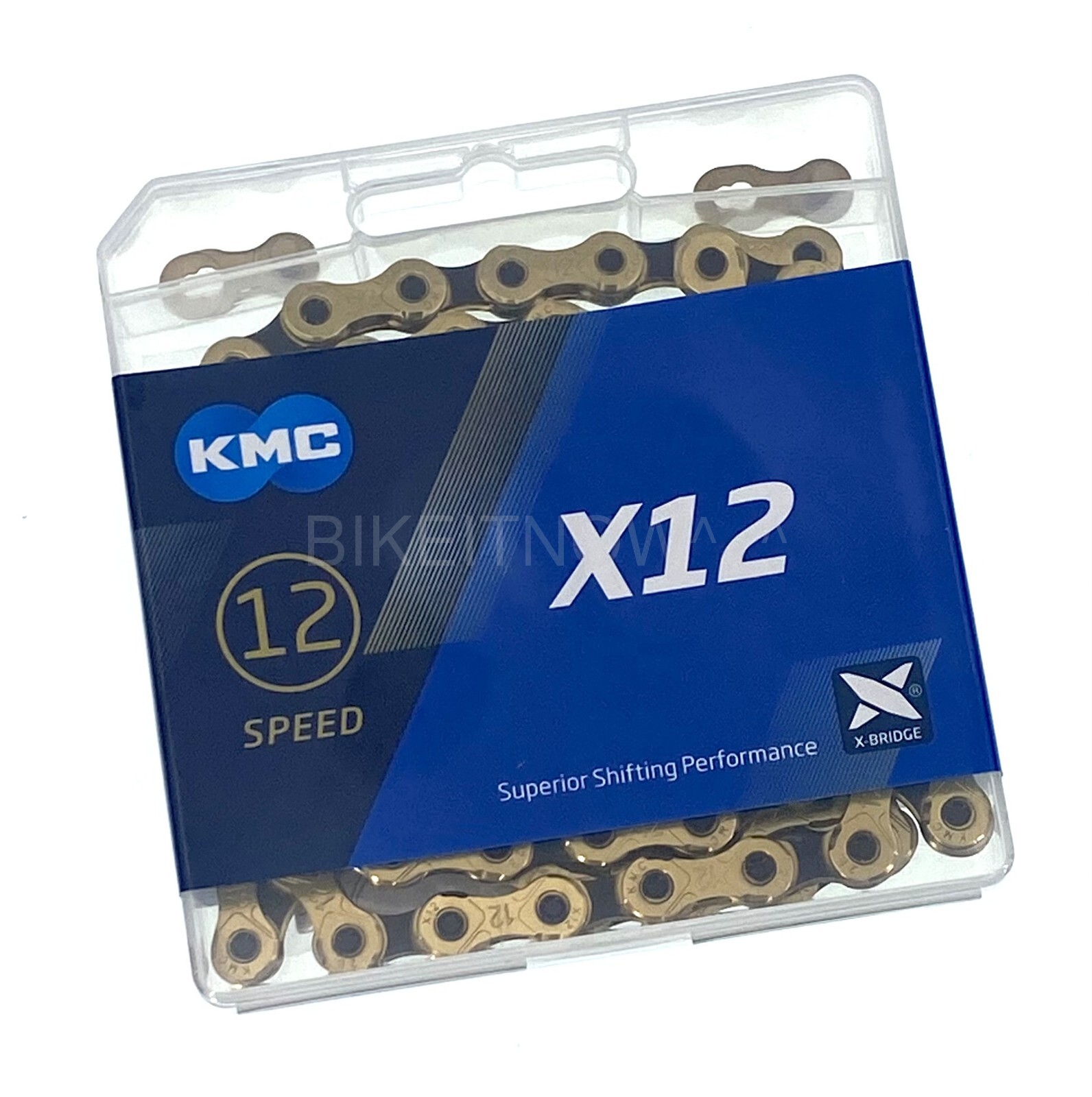 KMC X12 12 speed 126L MTB Mountain Bike Chain for SRAM Eagle,GX – Gold/Black