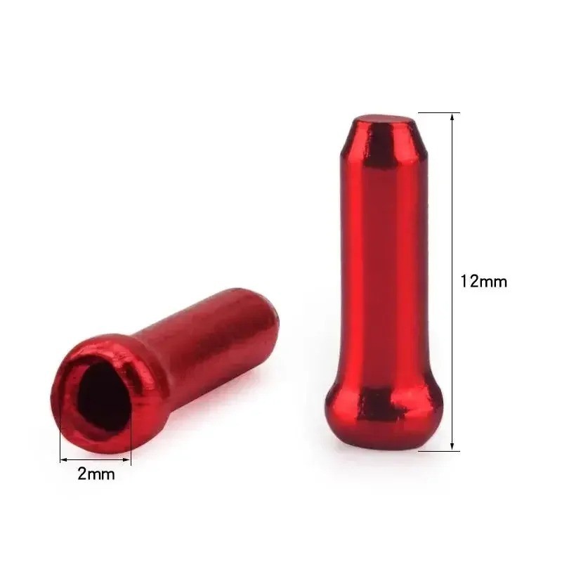 New 50/100 Pcs Aluminum Bike Bicycle Shifter Brake Cable Tips Caps Ends Crimps