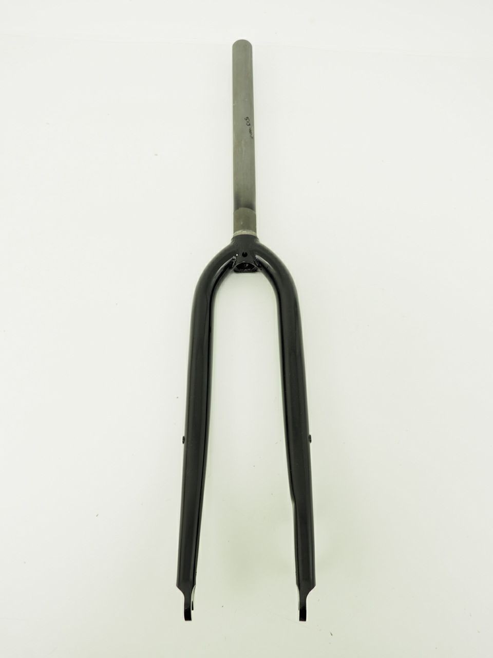 Unbranded 26″ Bicycle Rigid Fork Steel Black 1 1/8″ Steer 370mm Axle-Crown Disc
