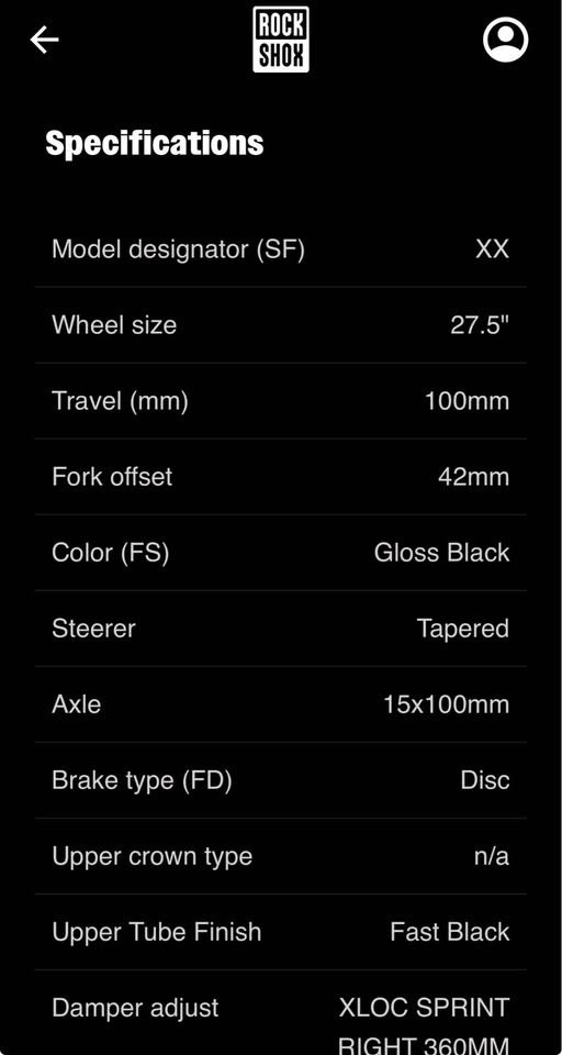 RockShox SID XX Aluminum Lockout Suspension Fork 27.5″ 100mm