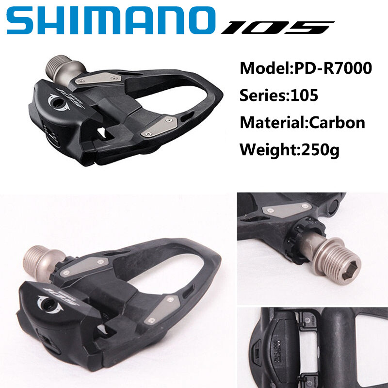 Shimano 105 PD-R7000 Carbon Fiber SPD-SL Clipless Pedal Bike Road Cleat Set SH11