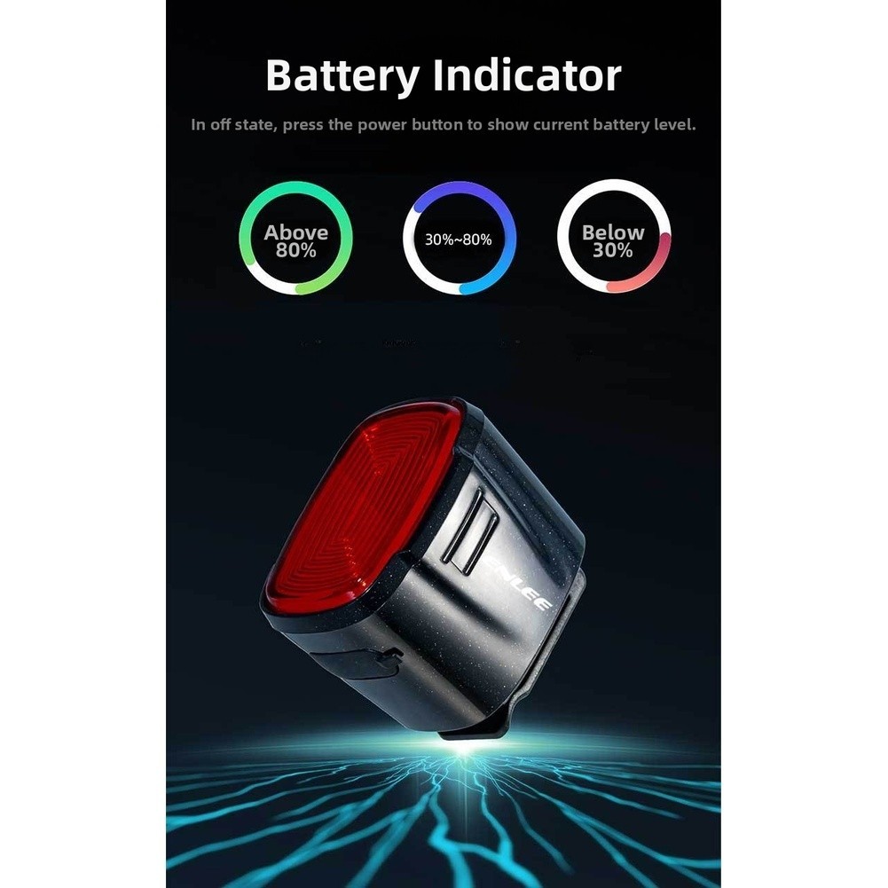 Waterproof LED Bike Taillight with Type C Fast Charging and Mounting System